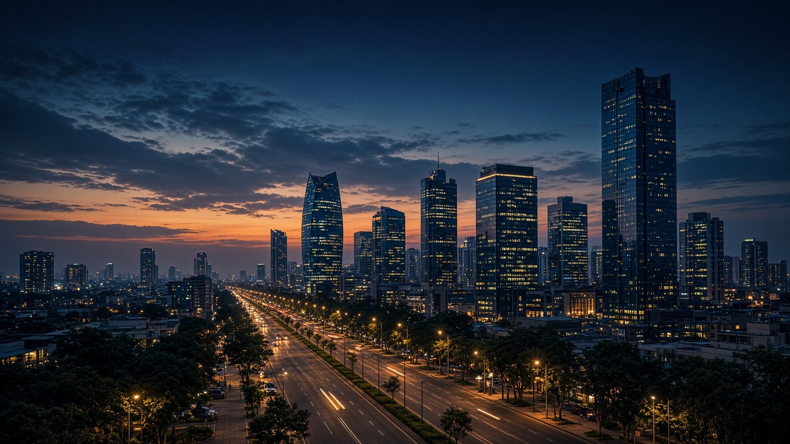 African city skyline